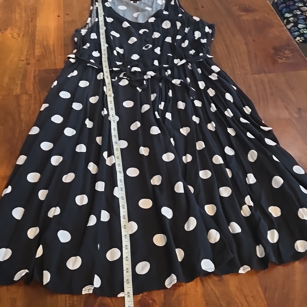 Torrid Black And White Polka Dot Midi Dress Size 1X - Picture 9 of 15